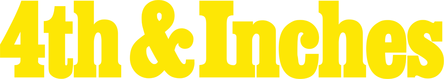 4th & Inches logo for Commodore 64